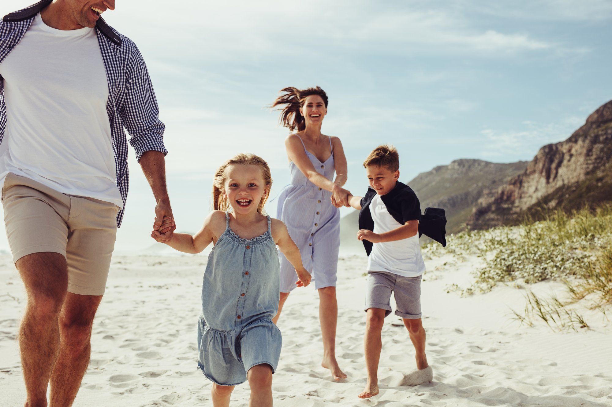 Family at the beach