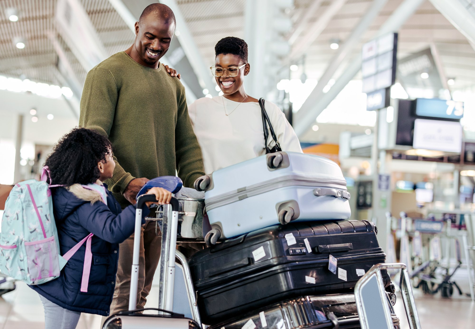 Family at the airport